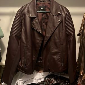 Pleather deep purple jacket from NewYork and Company womens xl